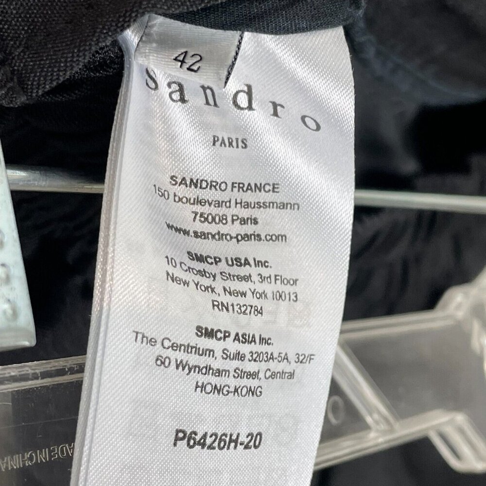 Sandro Womens 42 Size 10 US Patricia Stripe Track Pants Pull On Drawstring Waist - Picture 10 of 12